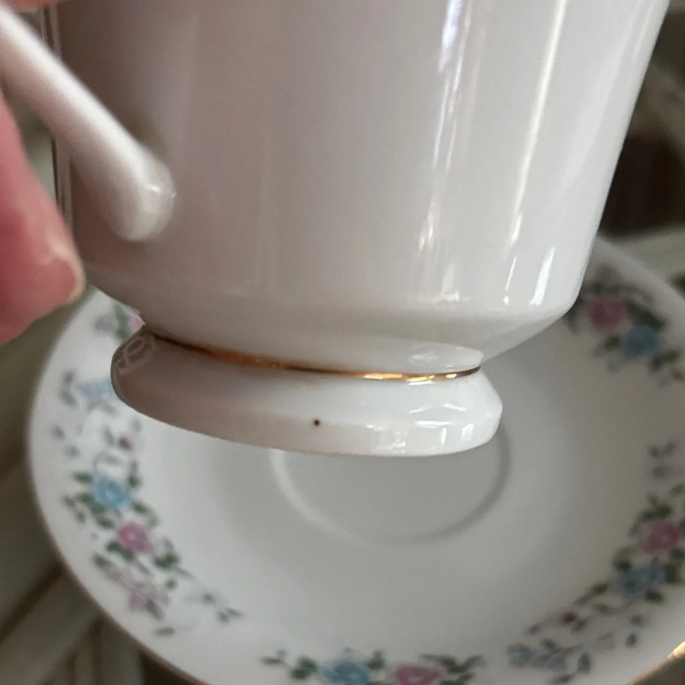Vintage Tangshan Floral Teacup & Saucer Set